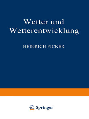 cover image of Wetter und Wetterentwicklung